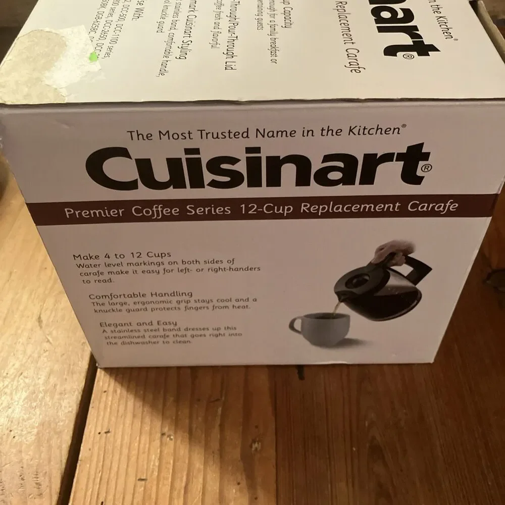 Cuisinart 12 Cup Coffee Carafe DCC-1200PRC Glass OEM NEW in Box Replacement